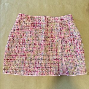 Multicolor Tweed Mini Skirt - Size L